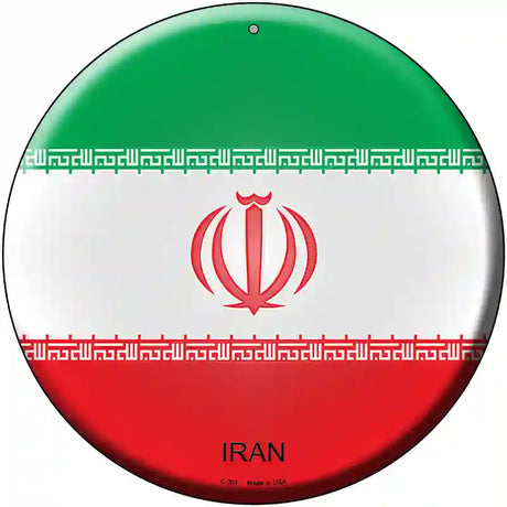 Iran Country Novelty Metal Circular Sign 12" (C)