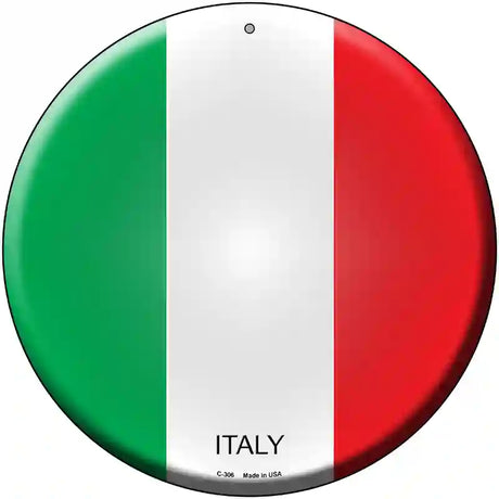 Italy Country Novelty Metal Circular Sign 12" (C)