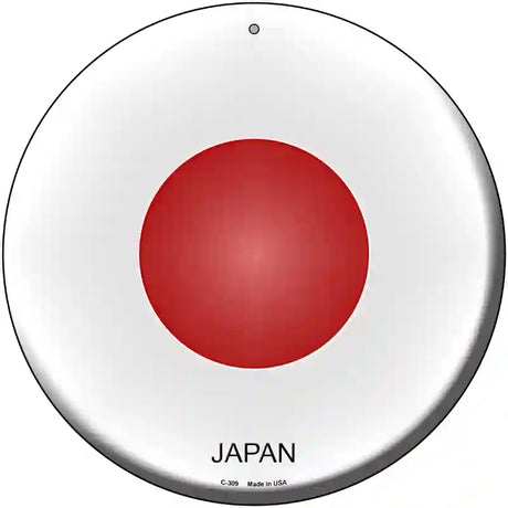 Japan Country Novelty Metal Circular Sign 12" (C)