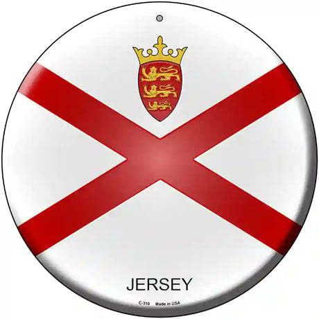 Jersey Country Novelty Metal Circular Sign 12" (C)