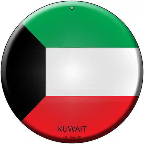 Kuwait Country Novelty Metal Circular Sign 12" (C)