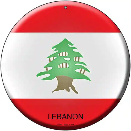 Lebanon Country Novelty Metal Circular Sign 12" (C)