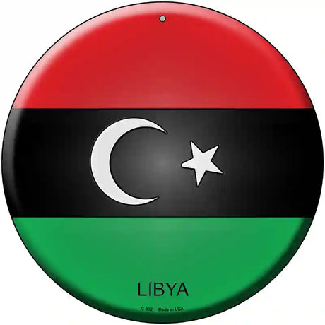 Libya Country Novelty Metal Circular Sign 12" (C)