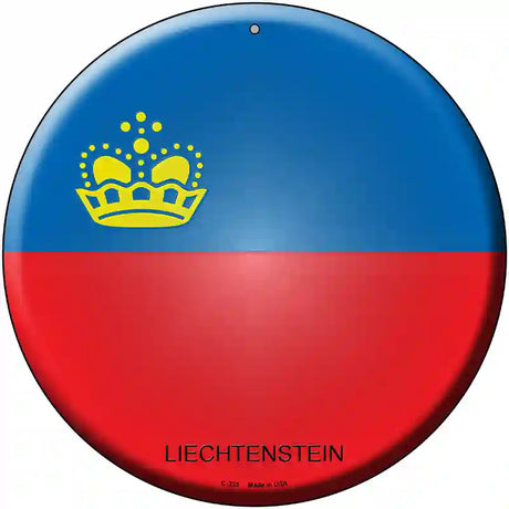 Liechtenstein Country Novelty Metal Circular Sign 12" (C)