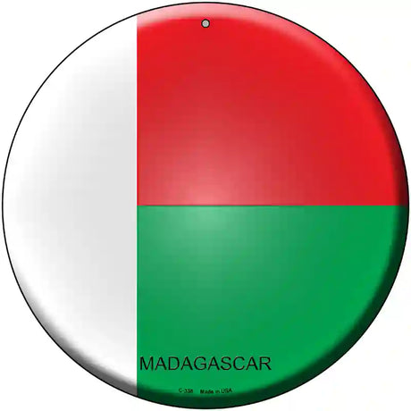 Madagascar Country Novelty Metal Circular Sign 12" (C)