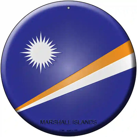 Marshall Islands Country Novelty Metal Circular Sign 12" (C)