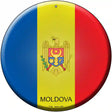 Moldova Country Novelty Metal Circular Sign 12" (C)