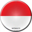 Monaco Country Novelty Metal Circular Sign 12" (C)