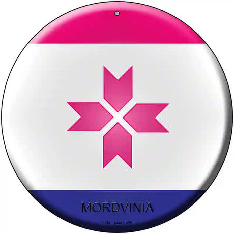 Mordvinia Country Novelty Metal Circular Sign 12" (C)