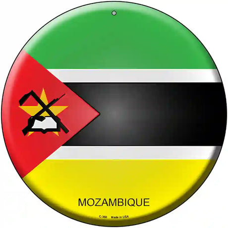 Mazambique Country Novelty Metal Circular Sign 12" (C)