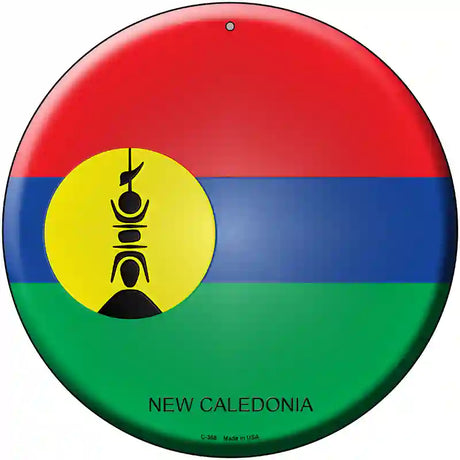 New Caledonia Country Novelty Metal Circular Sign 12" (C)