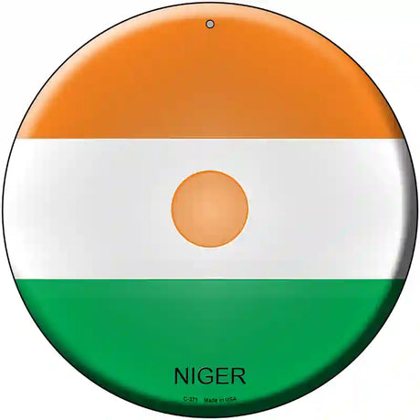 Niger Country Novelty Metal Circular Sign 12" (C)