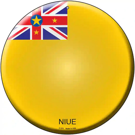 Niue Country Novelty Metal Circular Sign 12" (C)