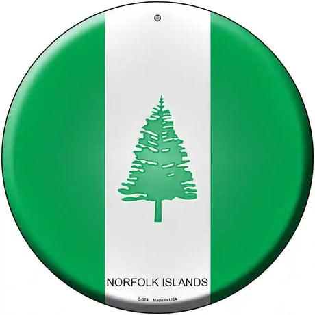 Norfolk Islands Novelty Metal Circular Sign 12" (C)