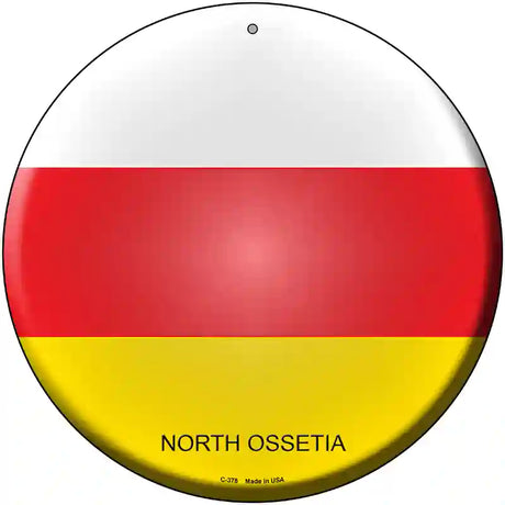 North Ossetia Country Novelty Metal Circular Sign 12" (C)