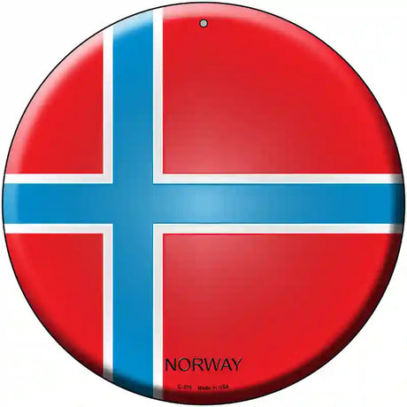 Norway Country Novelty Metal Circular Sign 12" (C)