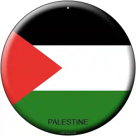 Palestine Country Novelty Metal Circular Sign 12" (C)