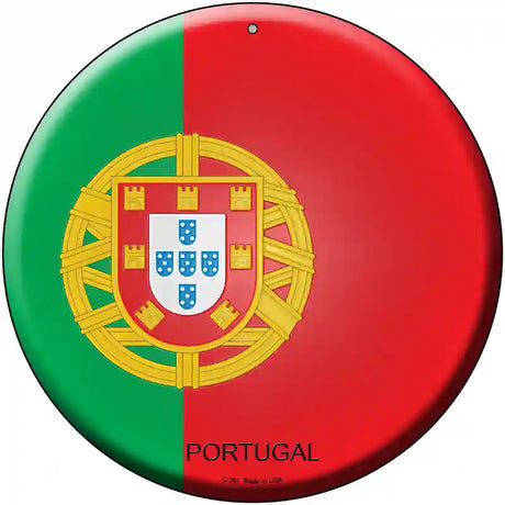 Portugal Country Novelty Metal Circular Sign 12" (C)