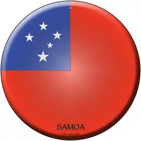 Samoa Country Novelty Metal Circular Sign 12" (C)