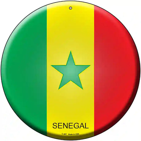 Senegal Country Novelty Metal Circular Sign 12" (C)