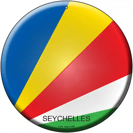 Seychelles Country Novelty Metal Circular Sign 12" (C)