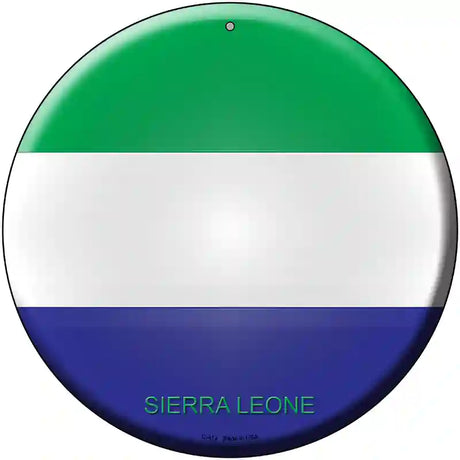 Sierra Leone Country Novelty Metal Circular Sign 12" (C)