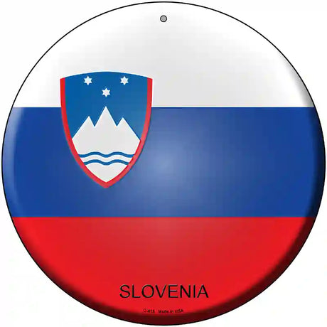 Slovenia Country Novelty Metal Circular Sign 12" (C)