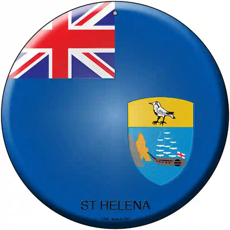 St Helena Country Novelty Metal Circular Sign 12" (C)