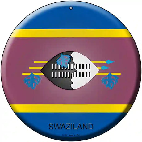 Swaziland Country Novelty Metal Circular Sign 12" (C)