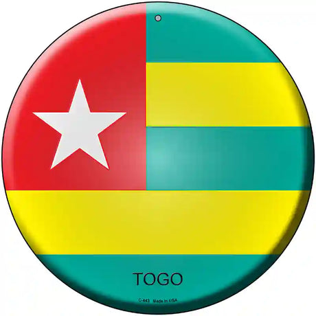 Togo Country Novelty Metal Circular Sign 12" (C)