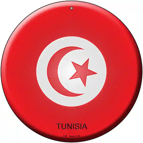 Tunisia Country Novelty Metal Circular Sign 12" (C)