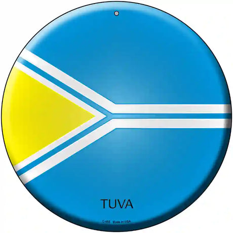 Tuva Country Novelty Metal Circular Sign 12" (C)