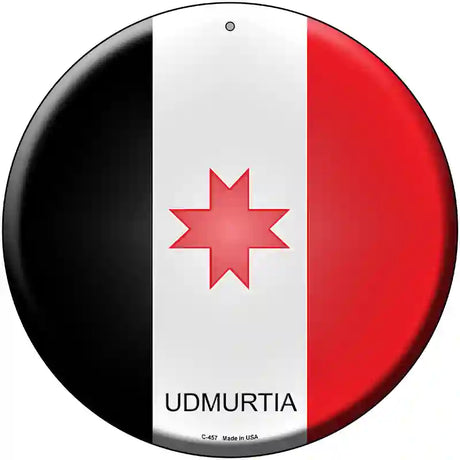 Udmurtia Country Novelty Metal Circular Sign 12" (C)