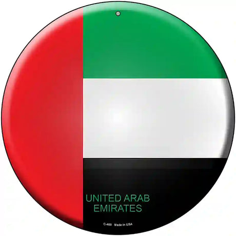 UN Arab Emirates Novelty Metal Circular Sign 12" (C)