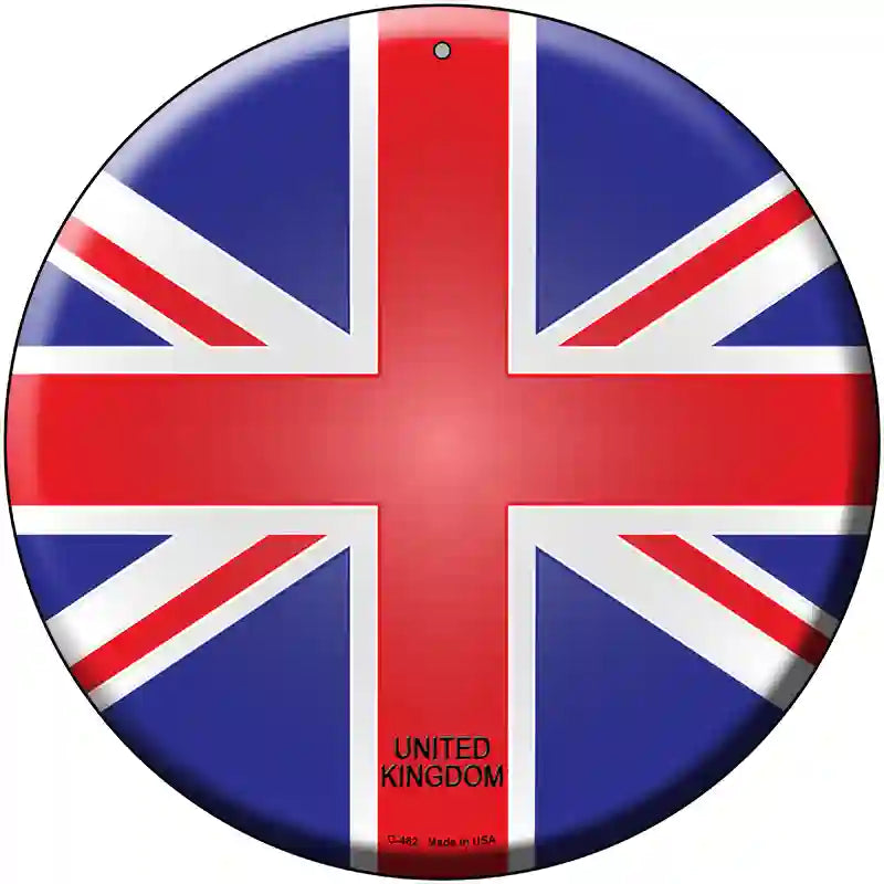 United Kingdom Country Novelty Metal Circular Sign 12" (C)