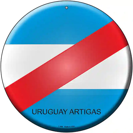 Uruguay Artigas Country Novelty Metal Circular Sign 12" (C)