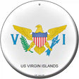 US Virgin Islands Novelty Metal Circular Sign 12" (C)