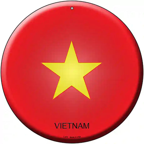 Vietnam Country Novelty Metal Circular Sign 12" (C)