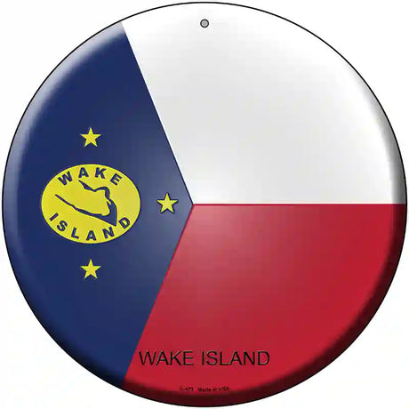 Wake Island Novelty Metal Circular Sign 12" (C)