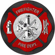 Firefighter Novelty Metal Circular Sign 12" (C)