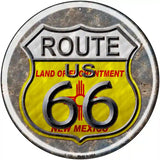 New Mexico Route 66 Novelty Metal Circular Sign 12" (C)