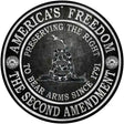 Americas Freedom Novelty Metal Circular Sign 12" (C)