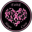 Faith Hope Cure Novelty Metal Circular Sign 12" (C)