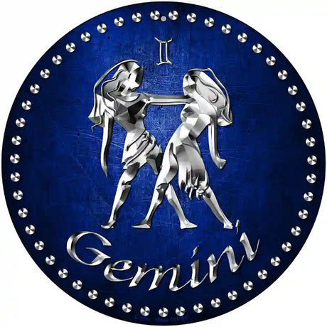 Gemini Novelty Metal Circular Sign 12" (C)