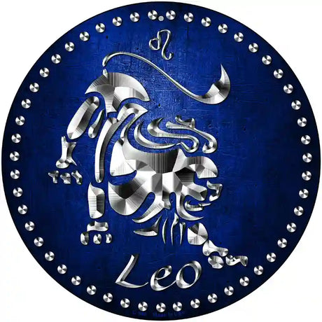 Leo Novelty Metal Circular Sign 12" (C)