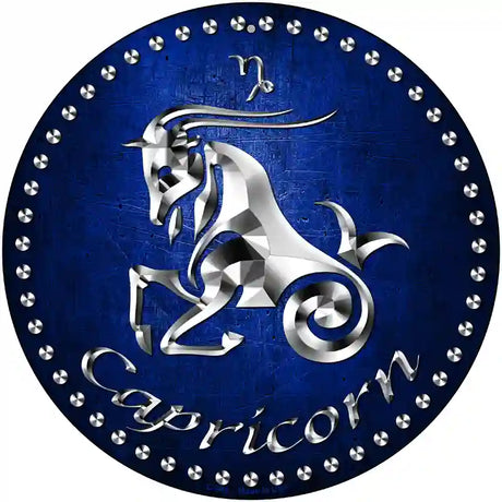 Capricorn Novelty Metal Circular Sign 12" (C)