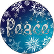 Peace Novelty Metal Circular Sign 12" (C)