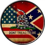 American Confederate Dont Tread On Me Novelty Metal Circular Sign 12" (C)