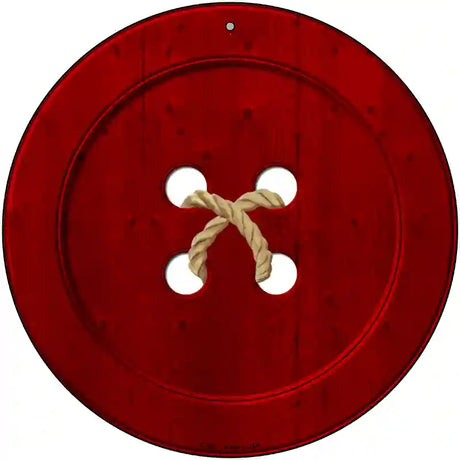 Red Button Novelty Metal Circular Sign 12" (C)