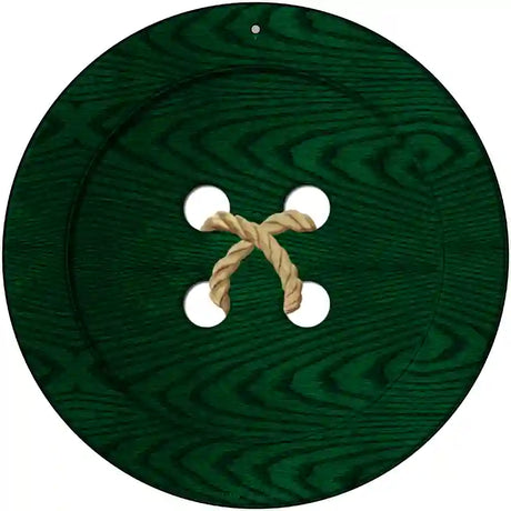 Green Button Novelty Metal Circular Sign 12" (C)